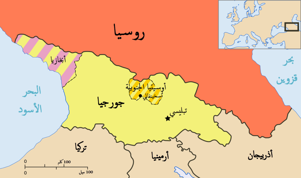 موقع جورجيا على الخريطة